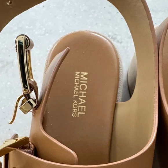 Michael Kors Brown Buckle Sandals - Picture 3 of 6